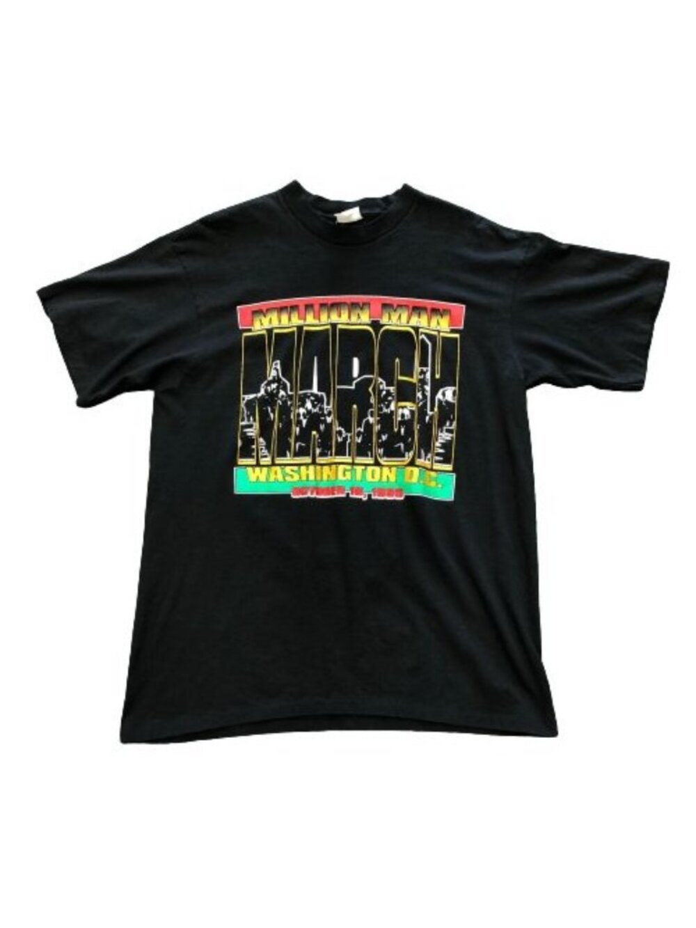 Vintage Motown Cafe Million Man March Washington DC 1995 Black T-Shirt - Size XL